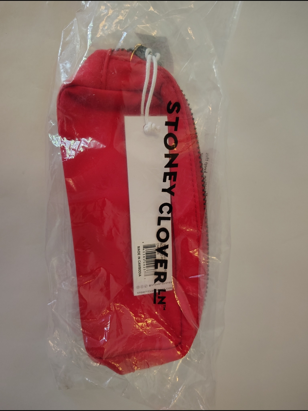 Stoney Clover Red Tomato Slim Pencil Case Zip Pouch